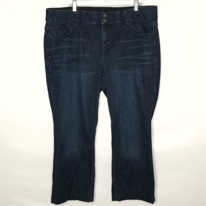 Venezia Lane Bryant Dark Wash Straight Leg Jeans Size 22 Short 5-pocket